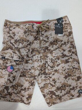 O'Neill GI Jack 3 Hyperfreak Boardshorts 34 Desert camo